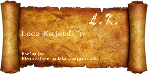 Locz Kajetán névjegykártya